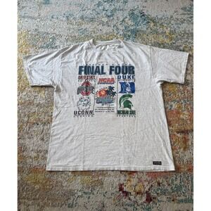 Vintage 1999 Men's NCAA Final Four Tee JanSport Grey Graphic T-Shirt